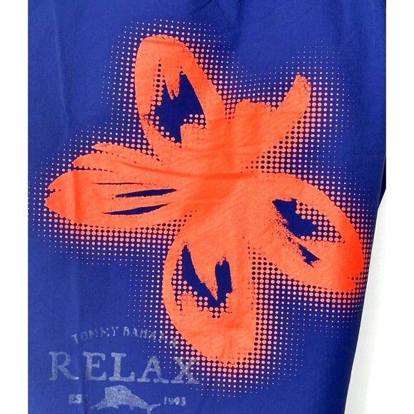 Tommy Bahama Mens Board Shorts Hawaiian Relax Blue Red Floral Print Size 34 - Picture 6 of 16